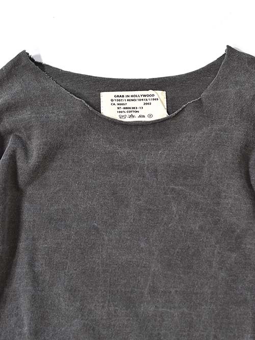 GRAB IN HOLLYWOOD  Heavy Weight Relax Fit All Cut 3/4Sleeve - Pig.Black