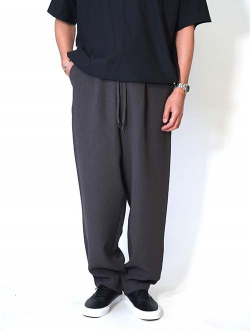 SALUTE HELM  リラックス ダブルクロス ワンタック ワイドパンツ (66005) - Charcoal