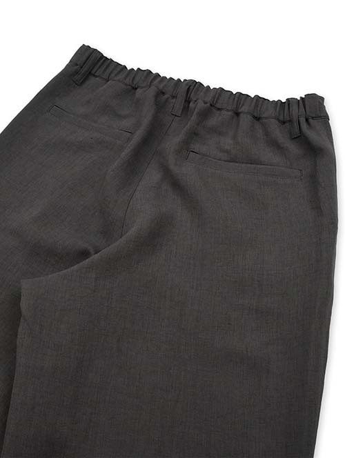 SALUTE HELM  リラックス ダブルクロス ワンタック ワイドパンツ (66005) - Charcoal
