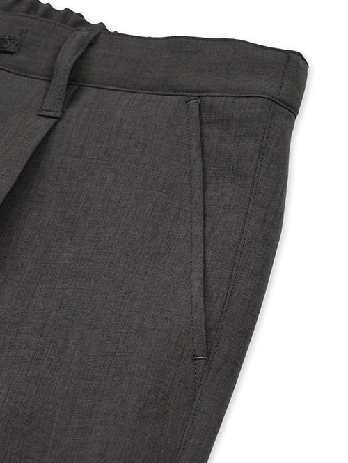 SALUTE HELM  リラックス ダブルクロス ワンタック ワイドパンツ (66005) - Charcoal