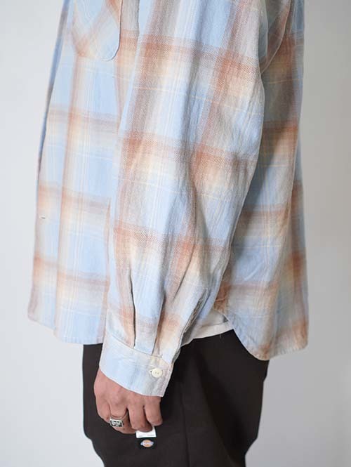 REMI RELIEF ヴィンテージチェックネルシャツ - Blue