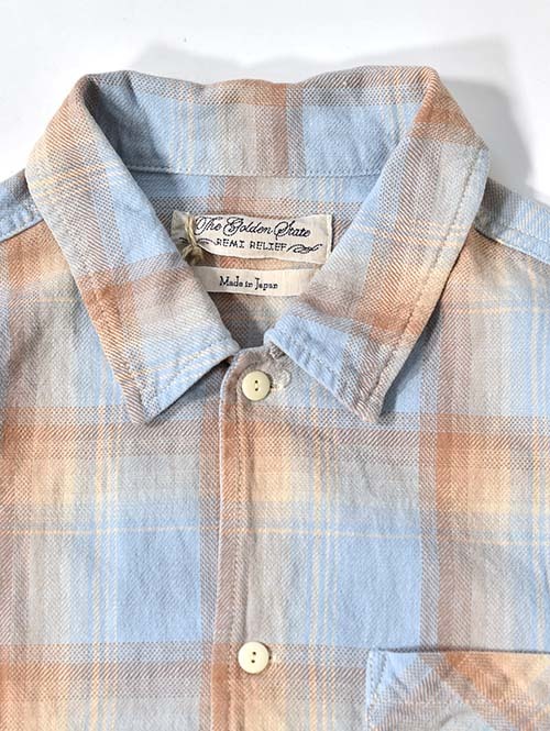 REMI RELIEF ヴィンテージチェックネルシャツ - Blue