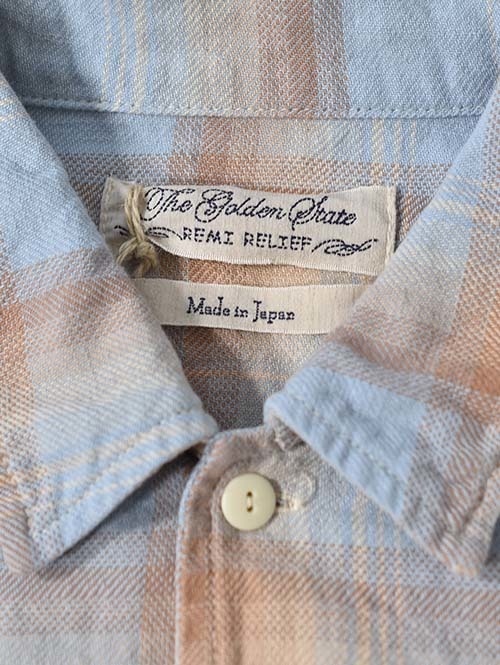 REMI RELIEF ヴィンテージチェックネルシャツ - Blue