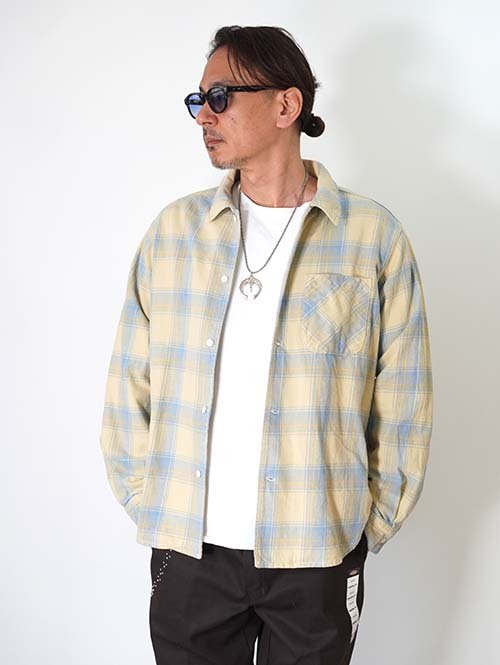 REMI RELIEF ヴィンテージチェックネルシャツ - Yellow
