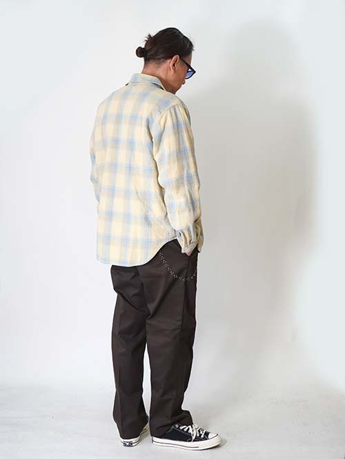 REMI RELIEF ヴィンテージチェックネルシャツ - Yellow