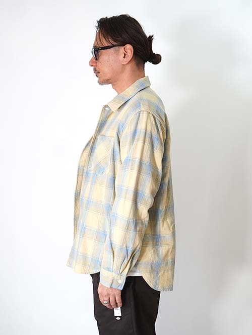REMI RELIEF ヴィンテージチェックネルシャツ - Yellow