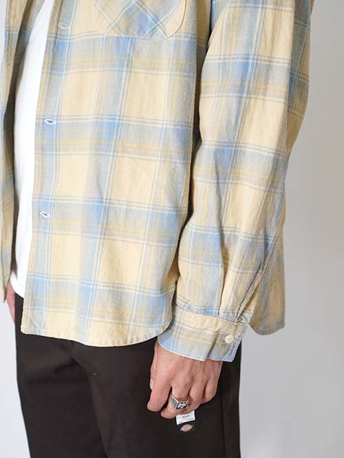 REMI RELIEF ヴィンテージチェックネルシャツ - Yellow