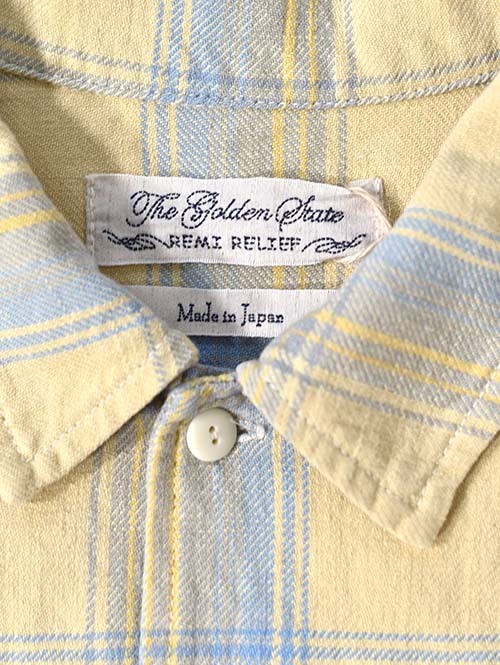 REMI RELIEF ヴィンテージチェックネルシャツ - Yellow
