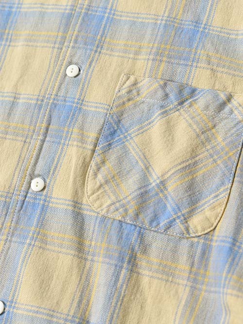 REMI RELIEF ヴィンテージチェックネルシャツ - Yellow