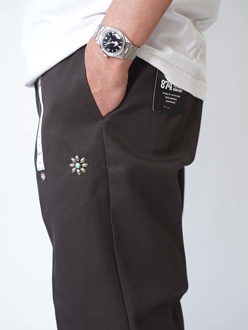 HTC Dickies Pants #Flower Stone Turquoise  - Brown