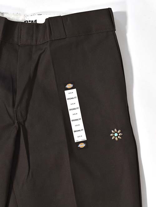 HTC Dickies Pants #Flower Stone Turquoise  - Brown