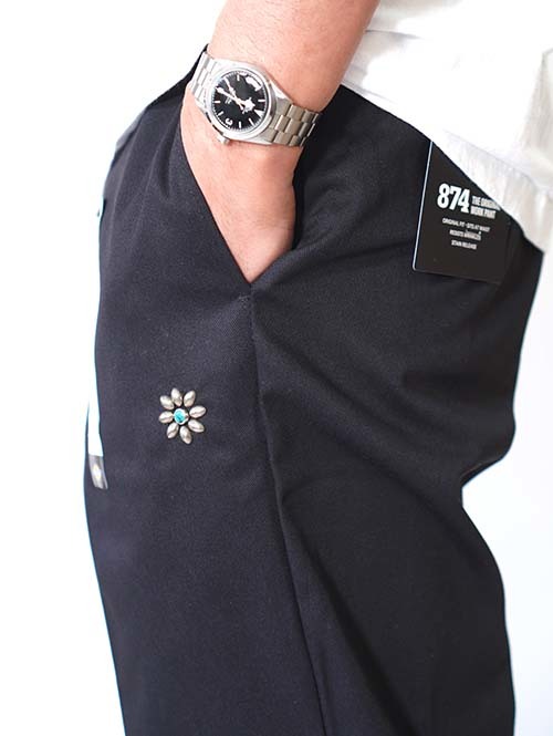 HTC Dickies Pants #Flower Stone Turquoise - Black