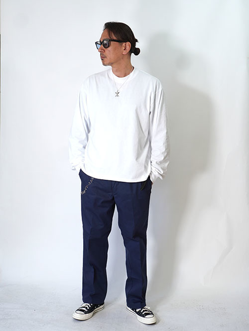 LOS ANGELES APPAREL カスタム 6.5oz ヘビーウエイト ロングスリーブTシャツ（2026モデル）- White