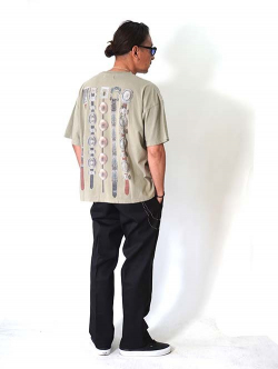 REMI RELIEF　HARD SP加工20/-天竺BIGサイズT(INDIAN BELT)-- K.Beige