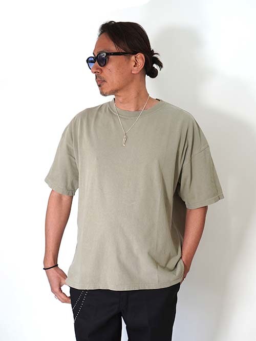 REMI RELIEF　HARD SP加工20/-天竺BIGサイズT(INDIAN BELT)-- K.Beige