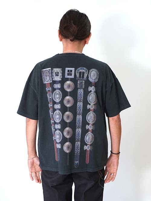 REMI RELIEF　HARD SP加工20/-天竺BIGサイズT(INDIAN BELT)- Vintage Black