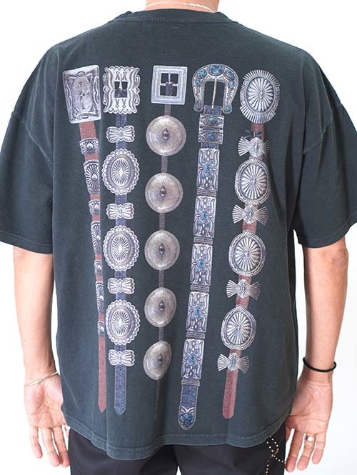 REMI RELIEF　HARD SP加工20/-天竺BIGサイズT(INDIAN BELT)- Vintage Black