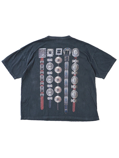 REMI RELIEF　HARD SP加工20/-天竺BIGサイズT(INDIAN BELT)- Vintage Black