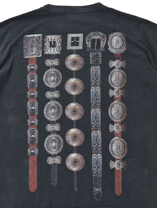 REMI RELIEF　HARD SP加工20/-天竺BIGサイズT(INDIAN BELT)- Vintage Black
