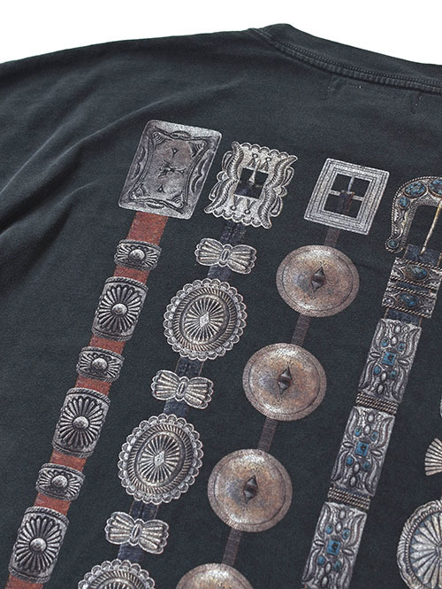 REMI RELIEF　HARD SP加工20/-天竺BIGサイズT(INDIAN BELT)- Vintage Black