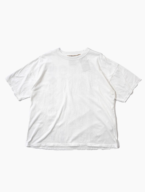 REMI RELIEF　HARD SP加工20/-天竺BIGサイズT(INDIAN BELT)- White