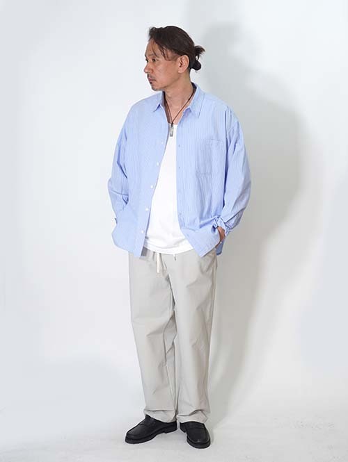 SALUTE HELM  Nylon 4Way セミワイドパンツ - Beige (66009)