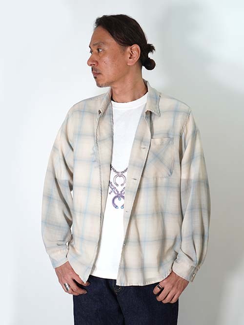 REMI RELIEF  ポリウール　ビエラ　チェックシャツ