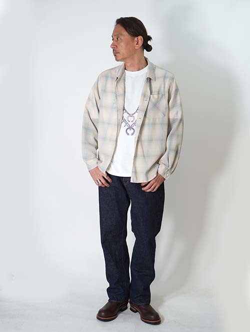 REMI RELIEF  ポリウール　ビエラ　チェックシャツ