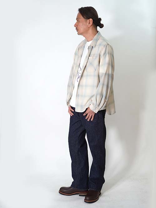 REMI RELIEF  ポリウール　ビエラ　チェックシャツ