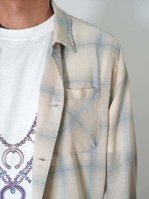 REMI RELIEF  ポリウール　ビエラ　チェックシャツ