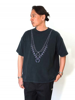 REMI RELIEF  HARD SP加工20/-天竺BIGサイズT (naja) - Black