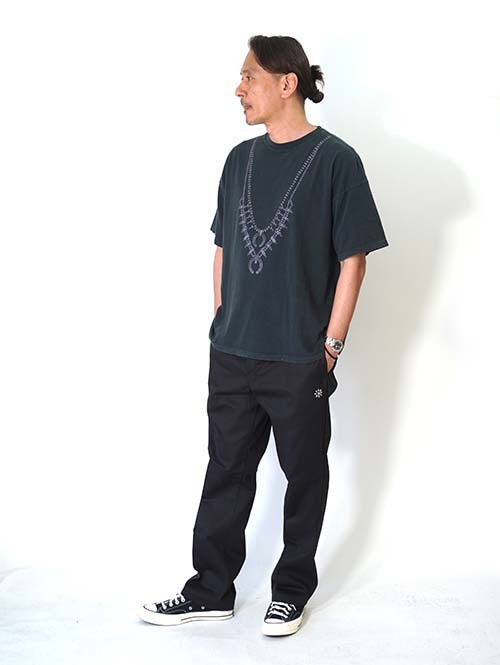 REMI RELIEF  HARD SP加工20/-天竺BIGサイズT (naja) - Black