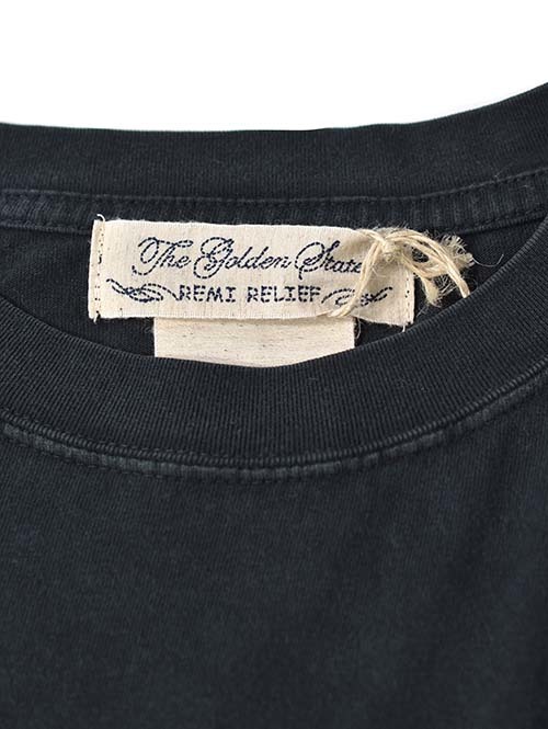 REMI RELIEF  HARD SP加工20/-天竺BIGサイズT (naja) - Black