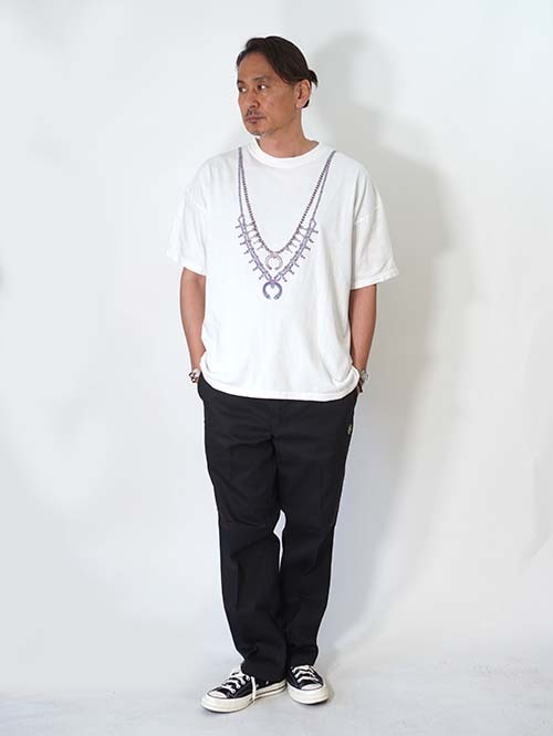 REMI RELIEF  HARD SP加工20/-天竺BIGサイズT (naja) - White