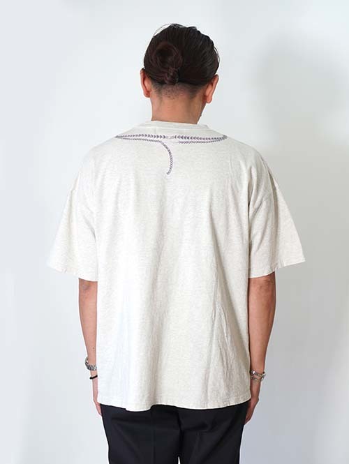 REMI RELIEF  HARD SP加工20/-天竺BIGサイズT (naja) - White