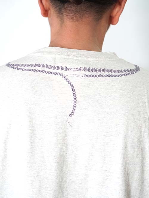 REMI RELIEF  HARD SP加工20/-天竺BIGサイズT (naja) - White