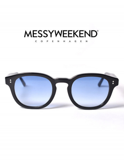 MESSY WEEKEND BILLE - Black/Blue Lens