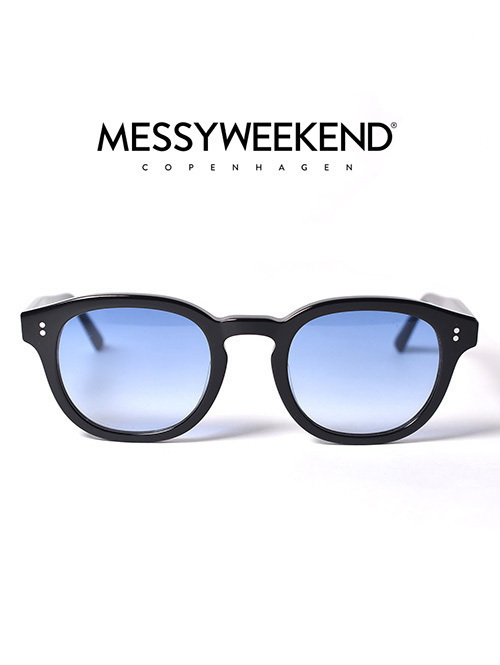 MESSY WEEKEND BILLE - Black/Blue Lens