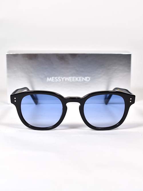 MESSY WEEKEND BILLE - Black/Blue Lens