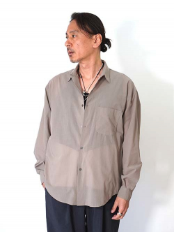 LA MOND  VOILE LAWN SHIRT - Greige