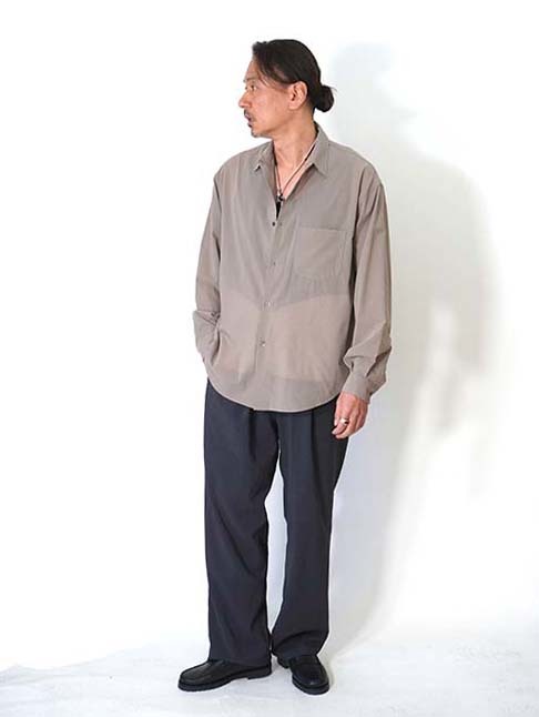 LA MOND  VOILE LAWN SHIRT - Greige