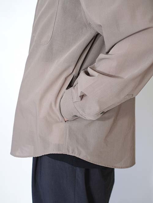 LA MOND  VOILE LAWN SHIRT - Greige