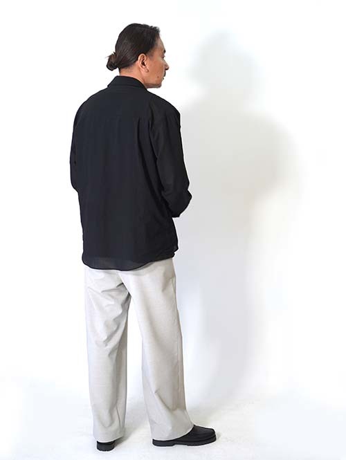 LA MOND  NEW SEMI WIDE SHARI PANT - Ash Gray