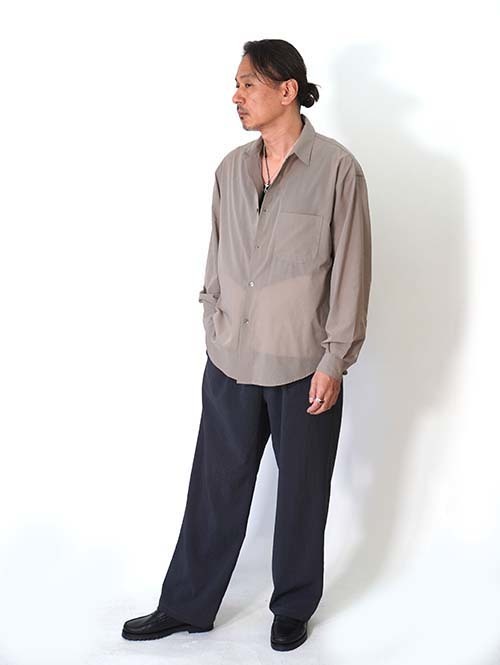 LA MOND  NEW SEMI WIDE SHARI PANT - Chambray Black