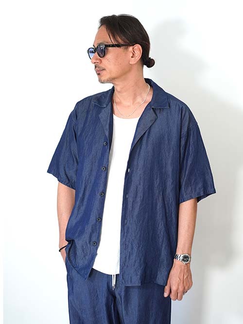 SERGEANT  テンセルリヨセル繊維インディゴデニム 半袖シャツ(56011)