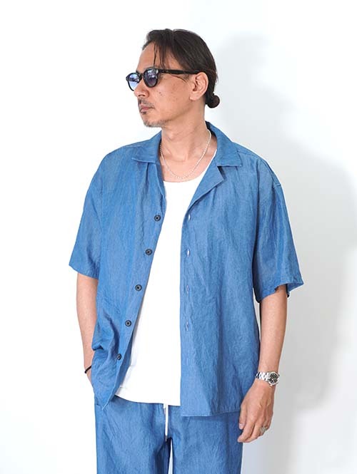 SERGEANT  テンセルリヨセル繊維インディゴデニム 半袖シャツ(56011)