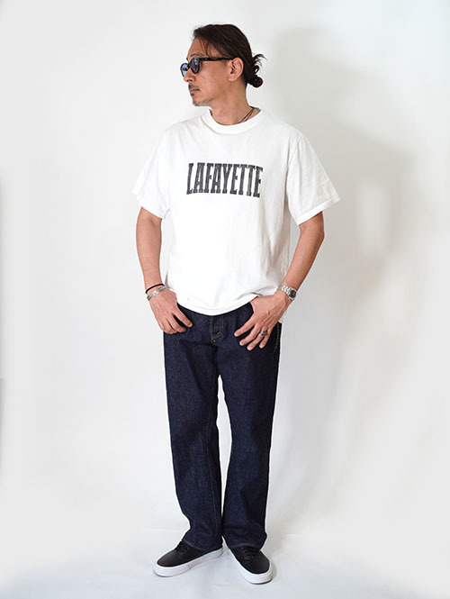 REMI RELIEF NEW SP加工ダメージ 20/-天竺レギュラーT(LAFAYETTE)  - Off White