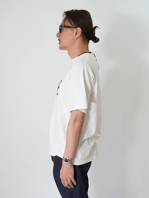 REMI RELIEF NEW SP加工ダメージ 20/-天竺レギュラーT(LAFAYETTE)  - Off White