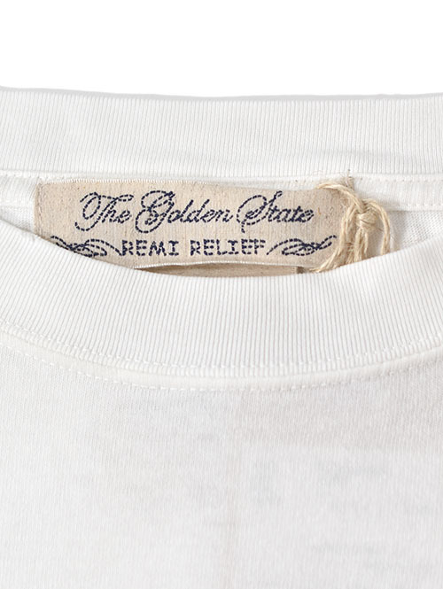 REMI RELIEF NEW SP加工ダメージ 20/-天竺レギュラーT(LAFAYETTE)  - Off White