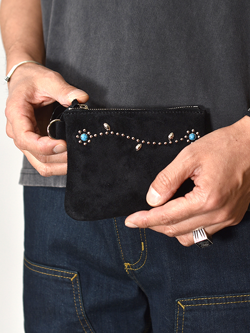CROSSED ARROWS シルバーフラワー スモールウォレット ポーチ